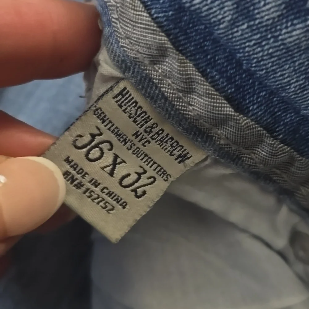 HUDSON & BARROW Men's Blue Denim Jeans Sz 36 X‎ 32 Slim Stretch